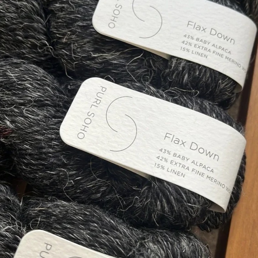 Purl Soho flax down yarn 4 skeins